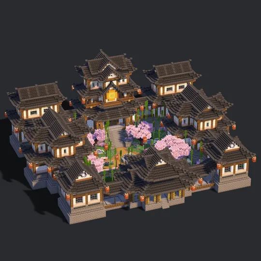 Japanese Temple Deepslate 2